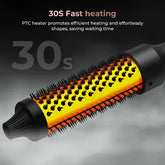 3-in-1 Heated Curling Brush – Ceramic Thermal Hair Curler & Volumizing Roller Comb with Double PTC Technology - Himpall
